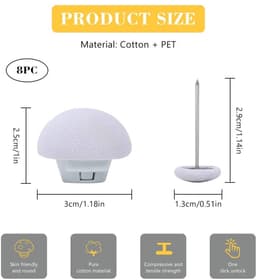 MTTProducts - Non Slip Bed Clips - Duvet Cover Clips - 8 Stuks - Quilt Fixing Clips - Mushroom Rond - Snelle Bevestiging - Geschikt voor Dekbedden - Kl... — thumbnail 4
