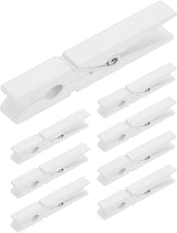 Houten Wasknijpers - Kledingknijpers Knijpers - Foto's Ophangen - Sterke Klemkracht - 100 stuks - Wit — thumbnail 1