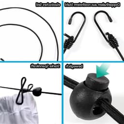 Draagbare waslijn met oprolbare knijpers, elastische waslijn met 12 clips voor reizen, kamperen en buitengebruik — thumbnail 5