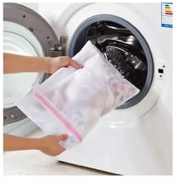 Waszakken - Set van 2 - Groot - 90 x 90 cm - Speciaal voor de wasmachine - Geschikt voor grote items zoals kleding, lakens en dekbedovertrekken - Wit — thumbnail 2