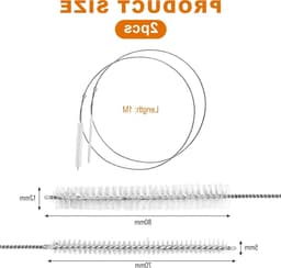 Langwerpige Flexibele Afvoerbries 100cm - 2 Stuks voor Riolering, Aquarium en Afvoerreiniging, Hoogwaardige Kwaliteit en Duurzaam Gebruik — thumbnail 5