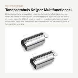 Dailygoods- Tandpastabuis Knijper 2 Stuks - Roestvrij Staal - Multifunctioneel - Handig in Gebruik - Duurzaam - Geschikt voor Buis van 3,15 Inch - Tandpastadispencer — thumbnail 5