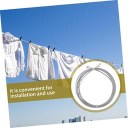 2pcs Clothes Rack Steel Wire Drying Line for Clothes Balcony Stainless Steel Clothesline Clothes Drying Hanger Drying Rope for Outdoor Clothing Washing Accessories Steel Wire Silver — thumbnail 4