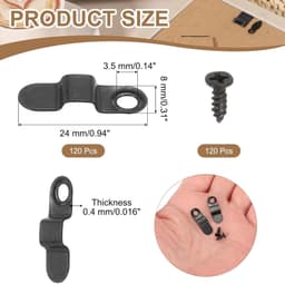 Foto Clips - Decoratie Bevestigers - Foto's Ophangen - Strik Vorm - 120 Stuks - Zwart — thumbnail 5