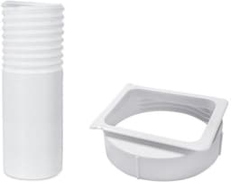 Afvoerslang Aansluitset - Airco Slang Set - Airco Installatie - Traploos Verstelbaar - Tot 150 cm - Wit — thumbnail 1