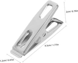 100 roestvrijstalen wasknijpers – Metalen wasknijpers, wasknijpers, metalen klemmen — thumbnail 3