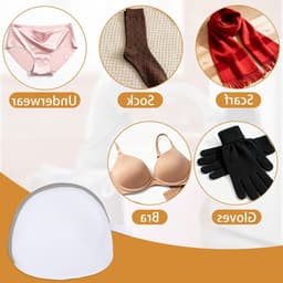 Set van 4 Wasnetten voor Bh's 19 x 17 cm - Mesh Waszak met Rits voor Lingerie Bescherming en Wassen — thumbnail 3