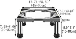 Washing machine pedestal pedestal for fridge stand for dryer 45-65cm adjustable fridge base machine pedestal freezer base elevation 10/15/20/25cm — thumbnail 5