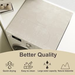 Wasmachine Beschermmat - Droger Mat Antislip - Apparaten Beschermen - Waterdicht Hittebestendig - 60 x 60 cm - Grijs — thumbnail 4