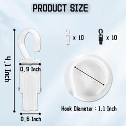 Sterke Clips - Wasknijpers Hanger - Kleding Ophangen - 360 Graden Draaibaar - 10.4 cm Lengte - Zwart Wit — thumbnail 4
