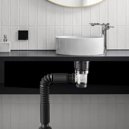 Afvoerslang - Flexibele Slang - Badkamer Sanitair - Geurremmend Ontwerp - 40 mm - Zwart — thumbnail 2
