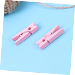 Houten Mini Clips - Decoratieve Knijpers - Foto's Ophangen - Natuurlijk Hout - 100 Stuks - Roze — thumbnail 2