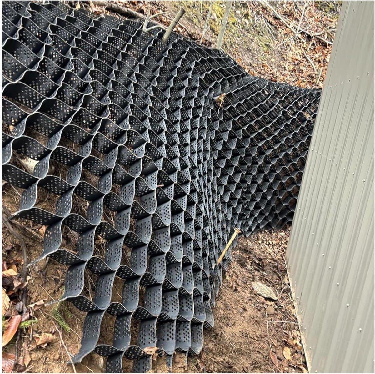 Grondstabilisator Raster - Wand Mesh - Opritten Verstevigen - Hoge Belasting Sterkte - 4 Inch Hoogte - Zwart — afbeelding 1