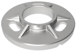 Grondflens Roestvrij Staal - Vloeranker Leuningpaal - Balustrade Bevestigen - V2A AISI 304 Materiaal - 424 mm Diameter - Zilver — thumbnail 1