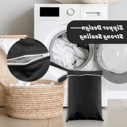 2 Stuks Waterdichte Waszakken voor Reizen, Grote Tas voor Vuile Was, Ideaal voor Zwemkleding en Sportactiviteiten 30 * 40cm (Zwart) — thumbnail 5