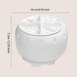 carmdering - Draagbare Ultrasone Wasmachine - Compacte Ultrasone Wasautomaat - Reiswasmachine - Automatische Turbine Technologie - USB Oplaadbaar - Duurzaam Plastic - Geluidsarm Ontwerp - Ideaal Voor Onderweg - 1 Stuk — thumbnail 2