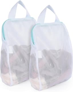 2 Stuks Wasnetten met Handvatten, 10 x 12 Inch Wasnet voor Wasmachine, Ideaal voor Ondergoed, Lingerie en Babykleding — thumbnail 1
