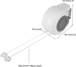 Verstelbare wandgemonteerde waslijn, dubbele retractable drooglijn voor binnen en buiten gebruik, ruimtebesparend en duurzaam — thumbnail 3