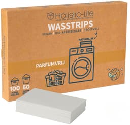 Milieuvriendelijke Wasstrips - Parfumvrij 100 Wasbeurten Incl. Wasverzachter – Wasmiddeldoekjes Wasdoekjes – Detergent sheets - Vegan — thumbnail 1