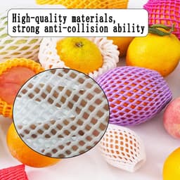 Beschermzakken Fruit - Netzakken Verpakking - Fruit Opslag - Hoogwaardig Kunststof - 50 Stuks - Wit — thumbnail 2
