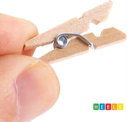 *** 50x Houten Mini Foto-Knijpertjes/Wenskaart-Knijpertjes - 2,5cm - van Heble® *** — thumbnail 3