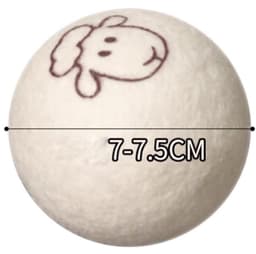 Wollen Drogerballen - Natuurlijke Wasverzachter - Hypoallergene Was Hulp - Herbruikbaar Energiebesparend - Milieuvriendelijke Ballen - Voor Iedereen - Wit - 7cm - 6 Stuks — thumbnail 2