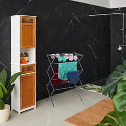 droogrek inklapbaar - tot 25 kg - 105x73x37 cm - staand - zilver — thumbnail 5