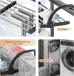 Wasrek Hangend Trapgat - Ruimtebesparend Wasrek - Ophangsysteem Voor Trapgat - Stevig en Duurzaam Materiaal — thumbnail 3