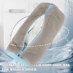 Schoenenwaszak, waszak voor wasmachine en droger, herbruikbare schoenenwaszak voor alle soorten en maten schoenen (grijs 1 stuk) — thumbnail 5