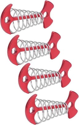 Grondanker voor Buiten Kamperen - 4 Stuks Aluminiumlegering Spiraal Grondpen met Touw Gesp — thumbnail 4