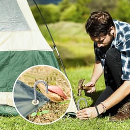 20 stuks verzinkt grondankers 30 cm J-vormige stabiele tentharingen - trampoline bevestiging camping tenten - luifels outdoor — thumbnail 2