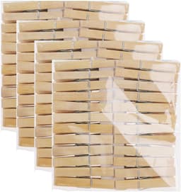 Bamboe wasknijpers - 192x - hout - 7 cm — thumbnail 1