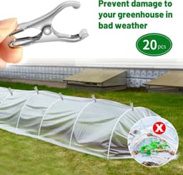 20 stuks - RVS klem - Handdoekklem - wasknijper - strandhanddoek Klem - klemmen met 2 cm openen - Voor kasplantenafdekkingen, tuinschaduwdoeken, Strandlaken, wasknijpers en dekbedden - 5.5*2.3 cm - Zilver — thumbnail 5