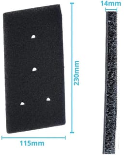 Bramokava 3x Filter geschikt voor Droger Whirlpool Bauknecht Ignis ( met 4 gaatjes) - 481010345281 - 8015250474909 - 481010716911 - 220 x 110 mm - Spons Foam Schuimfilter — thumbnail 4