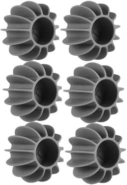 6-stuks wasbal - Schrobbal - Verwijderaar van dierenhaar -- Herbruikbaar - Wasmachinebal - Diepe reiniging en klitvrij voor kleding - Wasmachine- en drogerbal - Grijs — thumbnail 1