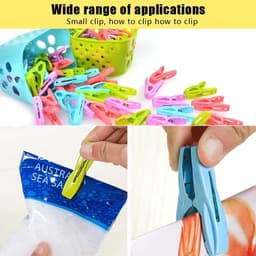 Wasknijpers met wasmand - windbestendig - 72 stuks - kunststof — thumbnail 3