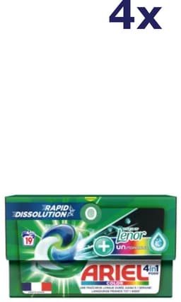 Ariel - 4in1 Wasmiddel Pods Color Lenor Unstoppables - 4 x 19 stuks - Voordeelverpakking — thumbnail 3