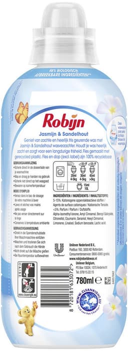 Robijn - Wasverzachter - Jasmijn & Sandelhout - 39wb/780ml — thumbnail 3