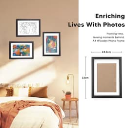 Set van 3 Houten A4 Fotolijsten met Acrylglas voor Thuis en Kantoor — thumbnail 4