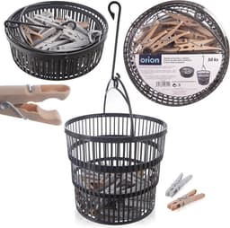 Wasknijpers in Opvouwbare Mand 50 stuks - Set - Wasgoedknijpers - Knijpers voor Wasrek - Laundry — thumbnail 5