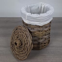 Migo Styling - Kleine wasmand - Rond - Badkamer - Toilet - Riet - Rotan - Dia 28xH40 — thumbnail 1