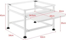 Wasmachine sokkel verhoger met plank 63x54x31 tot 150 kg — thumbnail 3