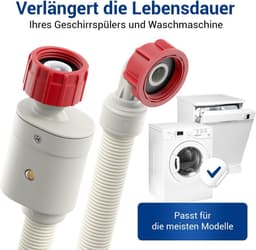 Aquastop Toevoerslang 15 m 90 °C recht-hoek - universele 3/4 inch slang voor wasmachine vaatwasser — thumbnail 4