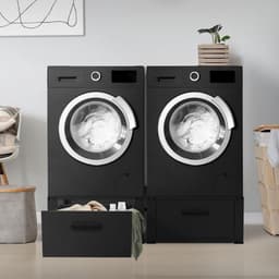 Equivera Wasmachine Verhoger - Wasmachine Verhoger Met Lade - Wasmachine Sokkel - Wasmachine Opbouwmeubel - Wasmachine Kast - Wasmachine Ombouw - Wasmachine Meubel — thumbnail 4