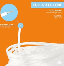 Clothesline 50m with steel core - extra strong and extra long — thumbnail 5