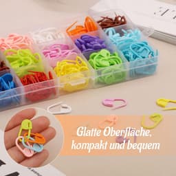 300 Stekenmarkeerclips Set - 15 Kleuren Brei Clips & Stompe Naalden met Opbergdoos — thumbnail 3