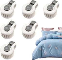 6-pack dekbedclips - dekbed klemmen – Dekbedbevestigers – Dekbedspelden – Dekbedhouders – Grijs — thumbnail 1