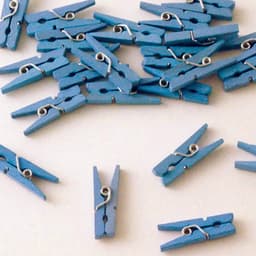 24 Houten Knijpers Blauw - Ideaal voor Knutselen en Decoratie — thumbnail 2