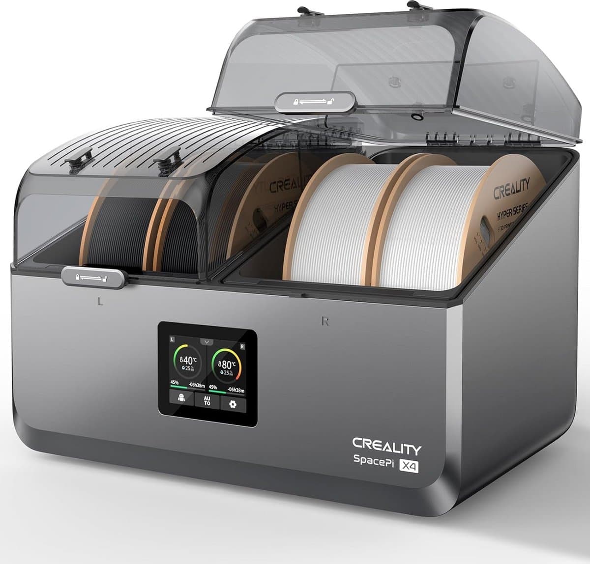 Filament Droger met Grote Capaciteit voor 4 Spoelen tot 85°C - Slimme Ontvochtiging en Touchscreen — afbeelding 1