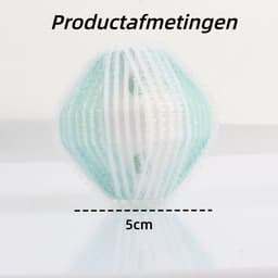 12 stuks - Wasbollen - Anti-Kluwen Pluisbal Wasballen - Nylon Wasmachine Ballen voor Hondenhaar, Pluisjes en Diepere Reiniging - Herbruikbare Drogerballen Alternatief - Groen — thumbnail 4